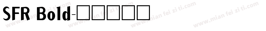 SFR Bold字体转换